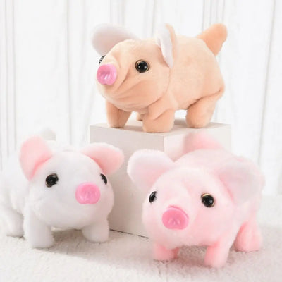 Electric Plush Toy With Sound Electric Simulation Pig White Kids