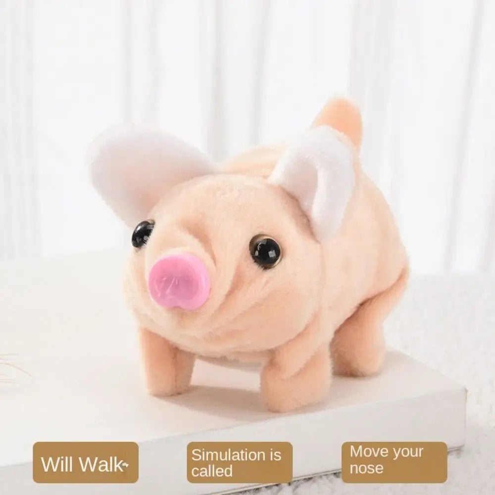 Electric Plush Toy With Sound Electric Simulation Pig White Kids