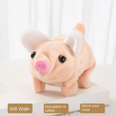 Electric Plush Toy With Sound Electric Simulation Pig White Kids