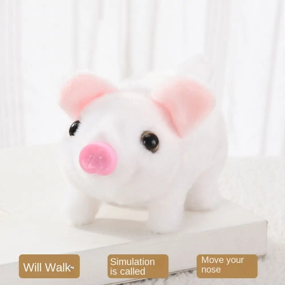 Electric Plush Toy With Sound Electric Simulation Pig White Kids