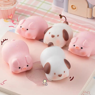 Cute Dog Fidget Toys Stress Relief Slow Rebund Squeeze Toys Soft Memory Foam Cartoon Venting Balls Increase Focus