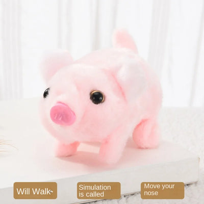 Electric Plush Toy With Sound Electric Simulation Pig White Kids