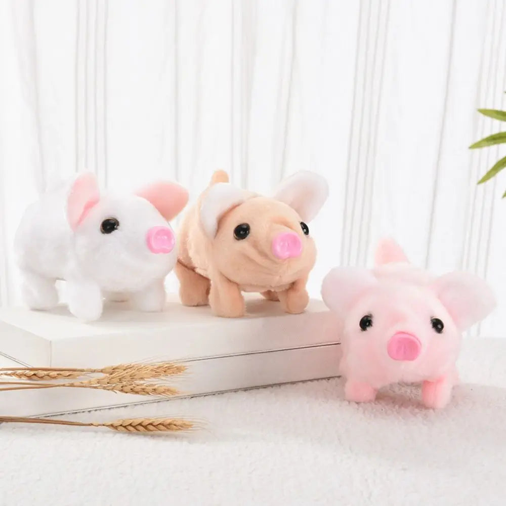 Electric Plush Toy With Sound Electric Simulation Pig White Kids